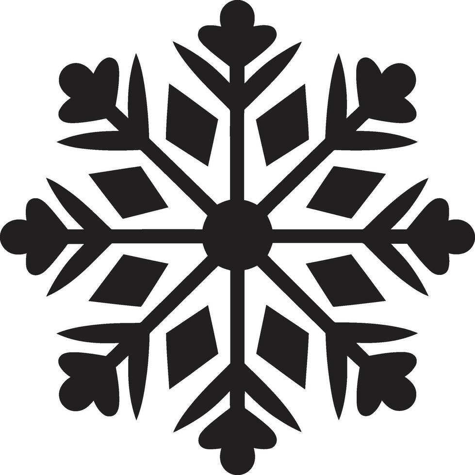 Snowflakes Radiance Unveiled Iconic Emblem Design Frosty Enchantment Unfurled Logo Design vector