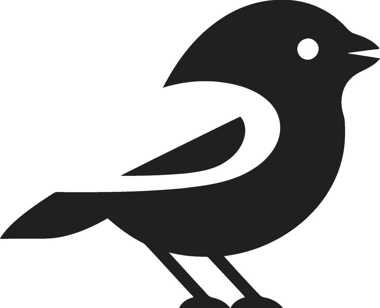 Serenade in Flight Sparrow Emblem Wing Whistle Sparrow Logo Icon vector