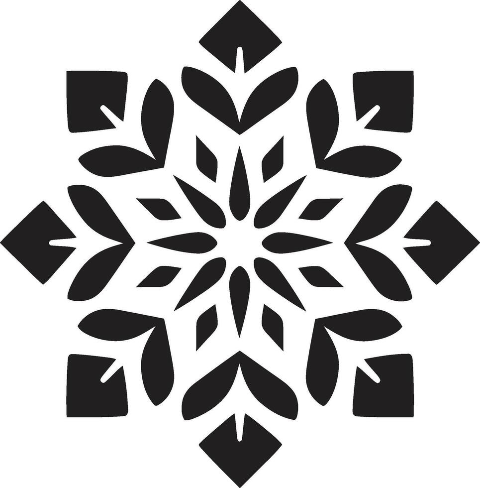 Crystal Essence Unveiled Iconic Emblem Design Snowflake Serenity Revealed Logo Icon vector
