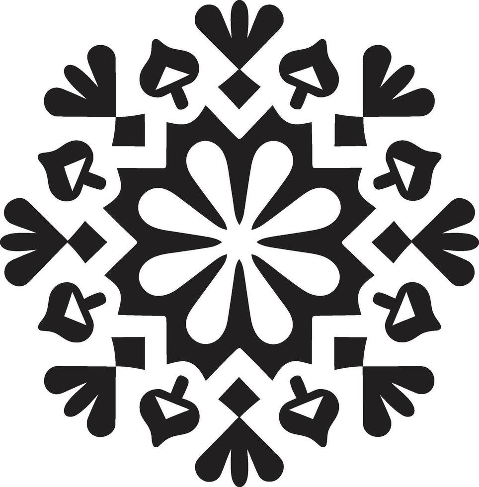 Crystalline Elegance Illuminated Logo Design Snowflakes Radiance Unveiled Iconic Emblem Design vector