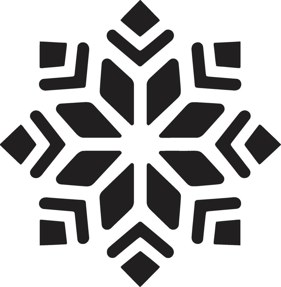 Snowflakes Radiance Iconic Emblem Design Frosty Enchantment Logo Design vector