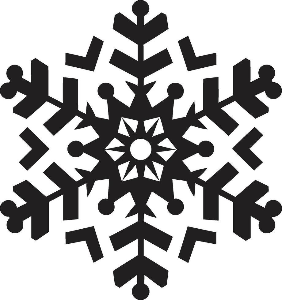 Crystal Intricacies Revealed Iconic Emblem Design Wintry Sparkle Unveiled Logo Design vector