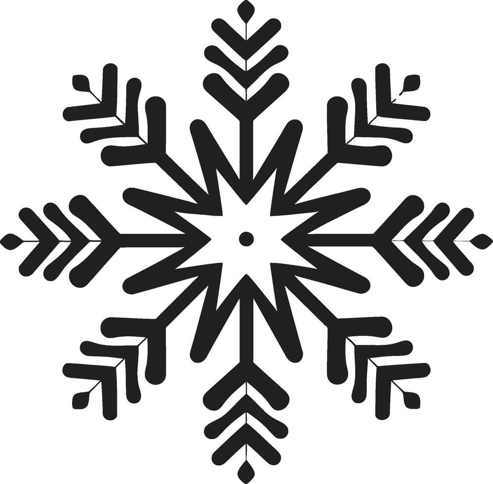 Crystalline Elegance Illuminated Logo Design Snowflakes Radiance Unveiled Iconic Emblem Icon vector