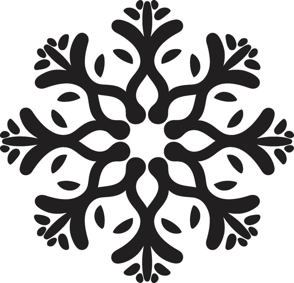 Icy Intricacies Revealed Logo Design Winter Wonderland Illuminated Iconic Emblem Design vector