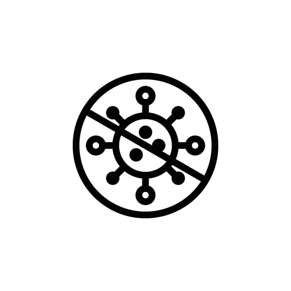 Icon Illustration Of Stop Virus, Advocating For Health And Safety Measures To Prevent The Spread Of Infectious Diseases vector