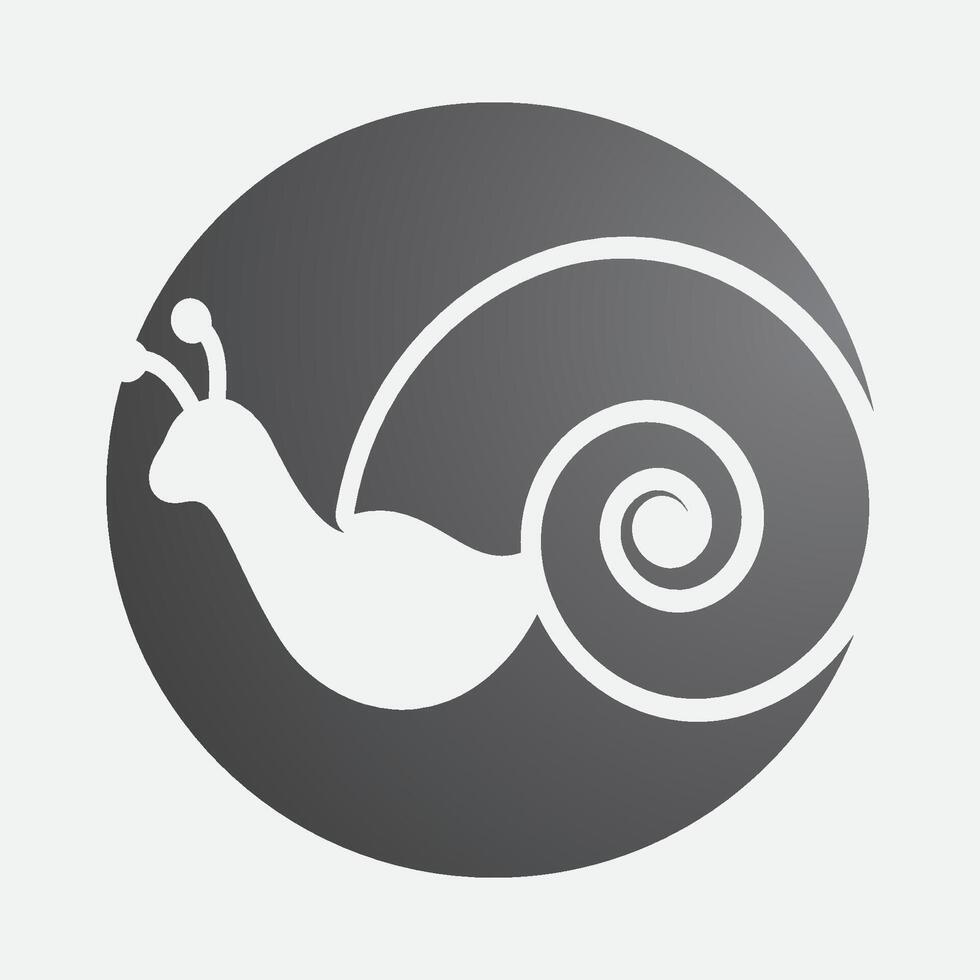 Snail logo illustration design vector