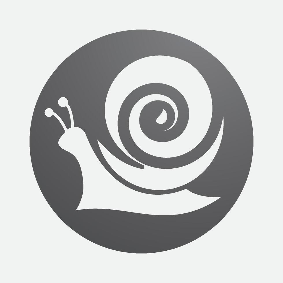 Snail logo illustration design vector