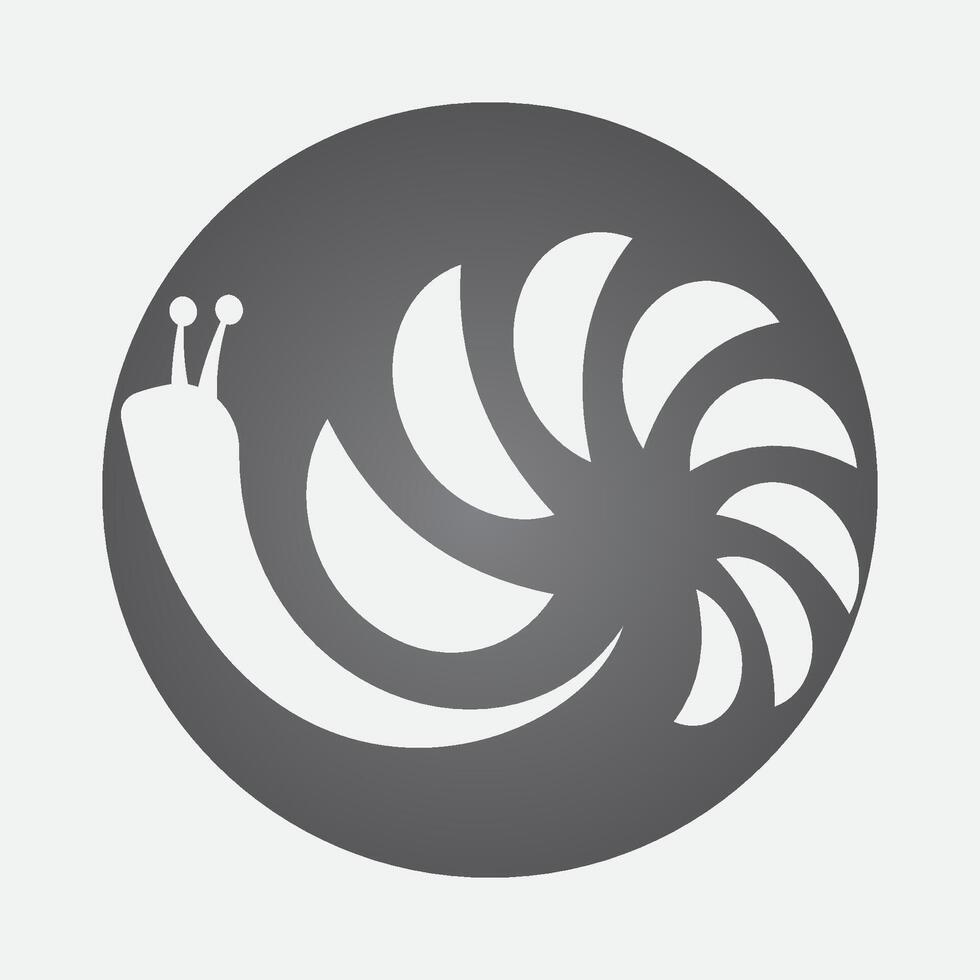 Snail logo illustration design vector