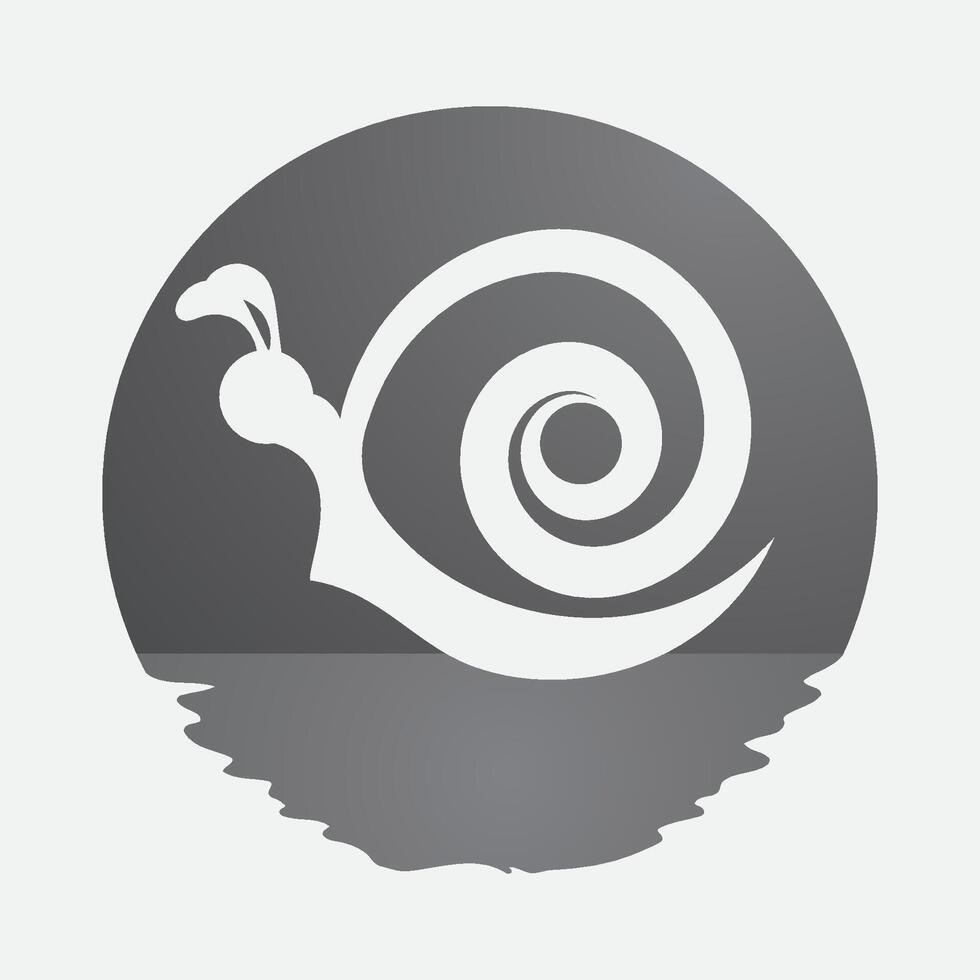 Snail logo illustration design vector