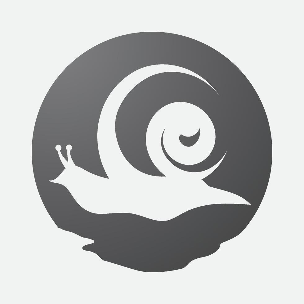 Snail logo illustration design vector