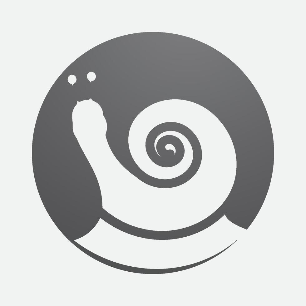 Snail logo illustration design vector