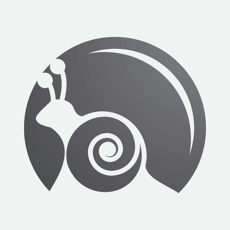 Snail logo illustration design vector