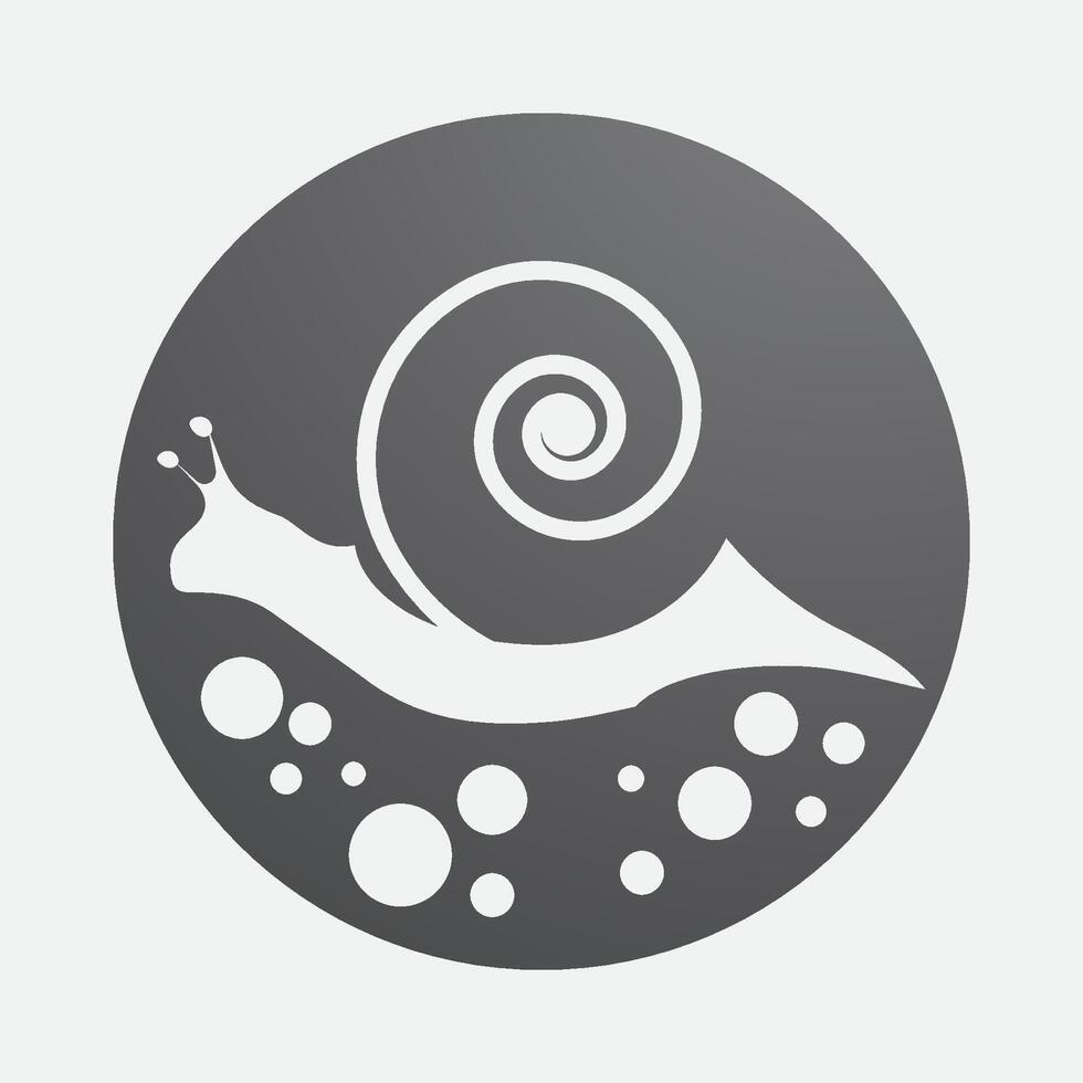 Snail logo illustration design vector