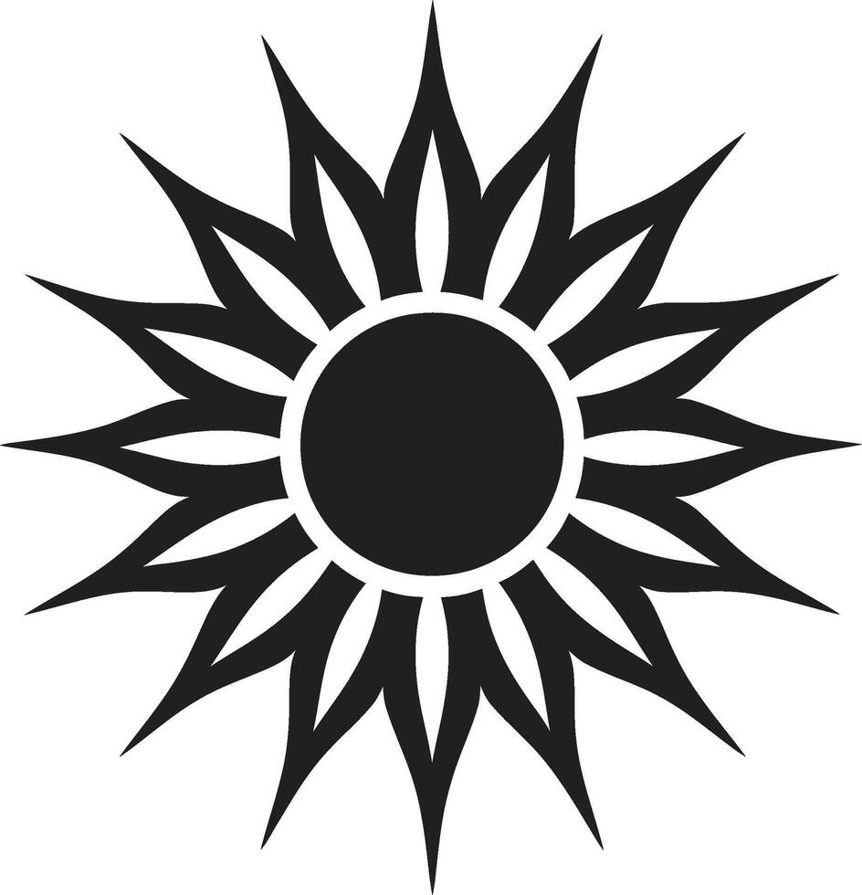 Sunshine Spark Sun Logo Icon Eternal Effulgence Sun Emblem vector