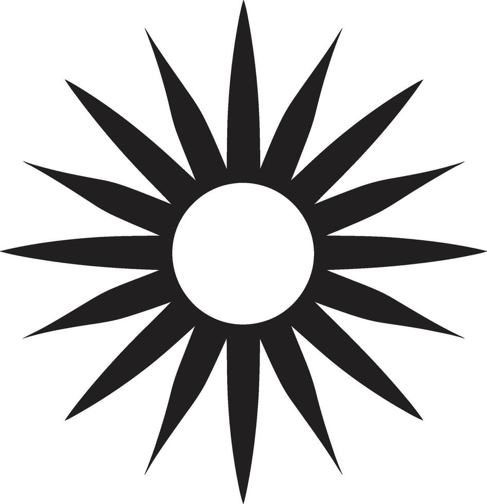 Celestial Charm Sun Mark Shining Star Sun Insignia vector