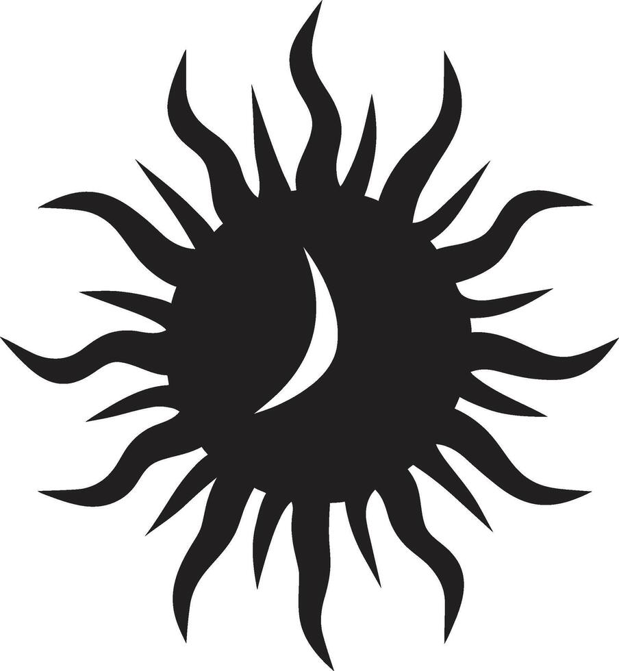 Eternal Effulgence Sun Emblem Dazzling Dawn Sun Symbolism vector