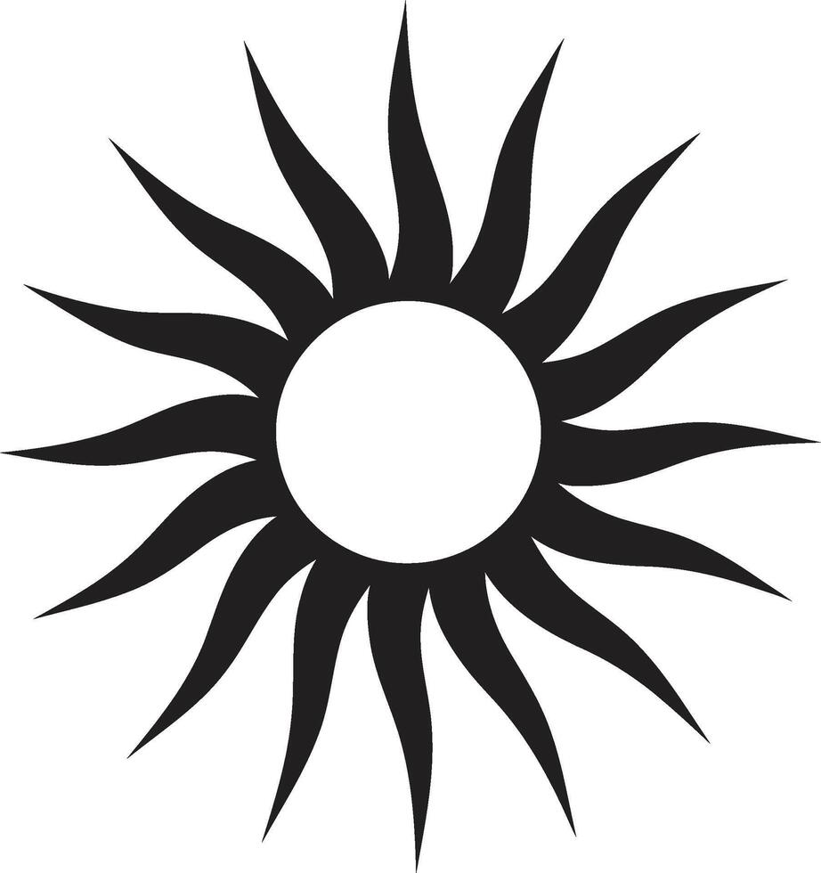 Radiant Resplendence Sun Insignia Daystar Design Sun Badge vector