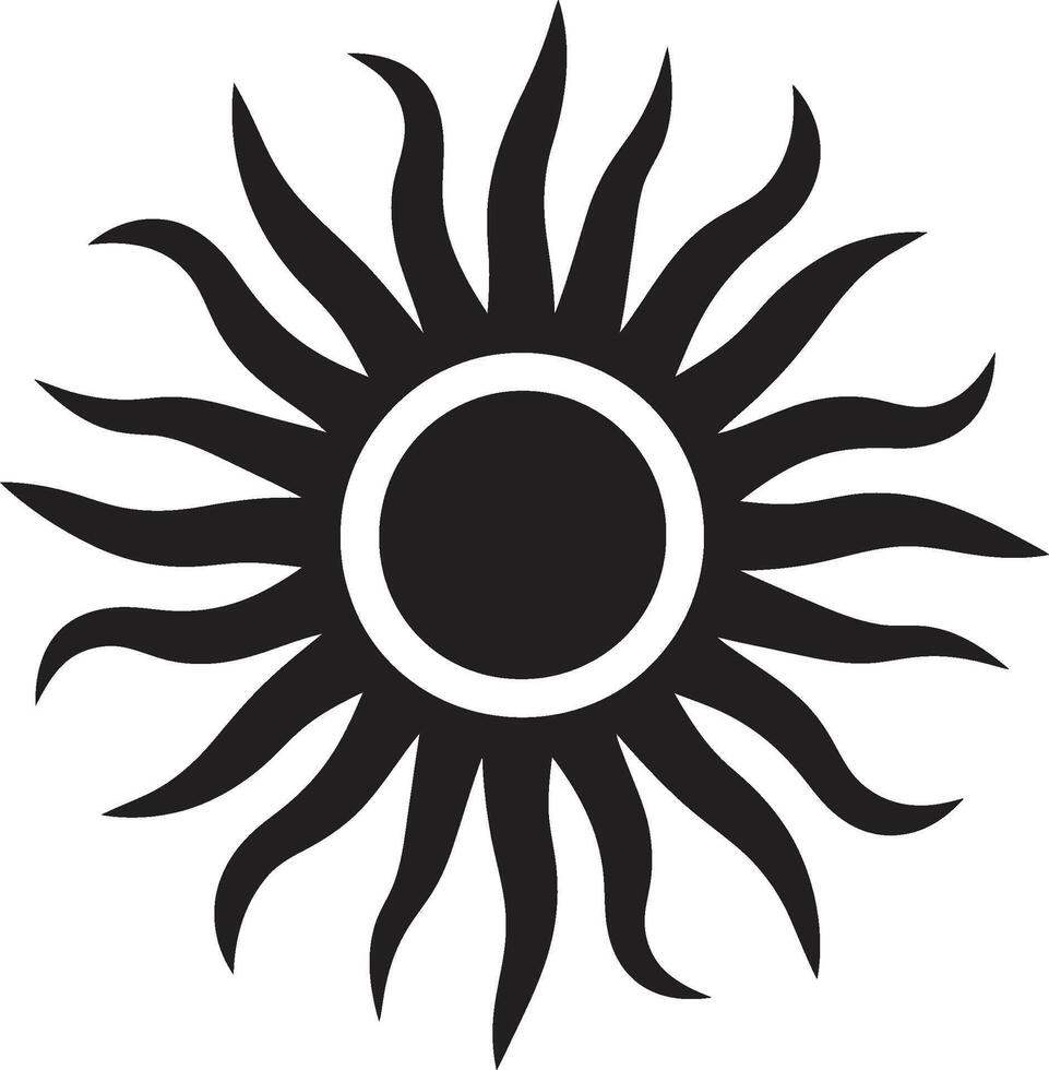 Vibrant Vista Sun Icon Soleil Symbol Sun Emblem Design vector