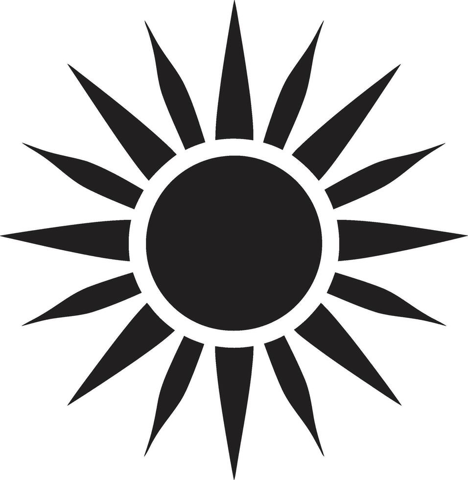 Daystar Design Sun Badge Sunburst Spark Sun Logo Icon vector