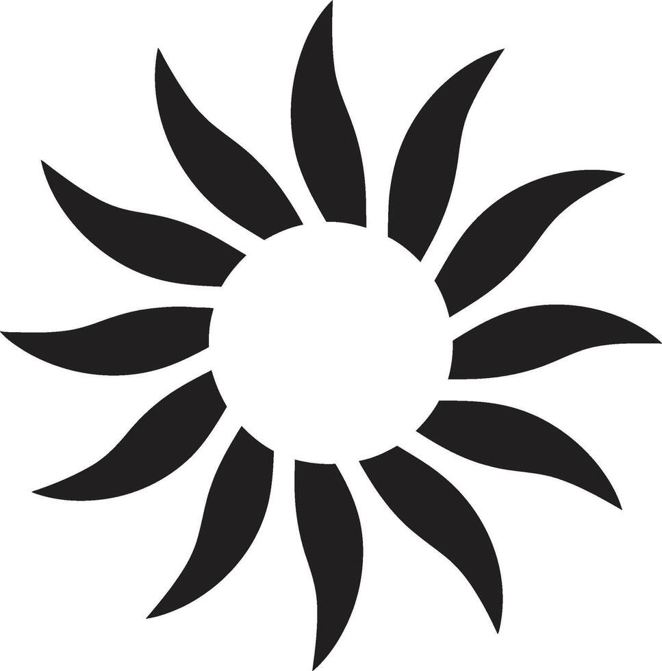 Sunny Sparkle Sun Logo Design Bright Beam Sun Mark vector