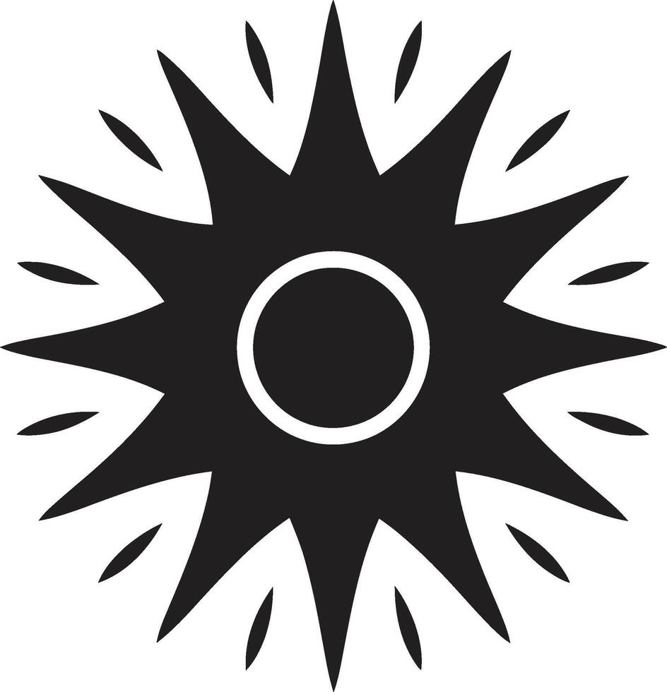 Shining Star Sun Insignia Daybreak Design Sun Badge vector