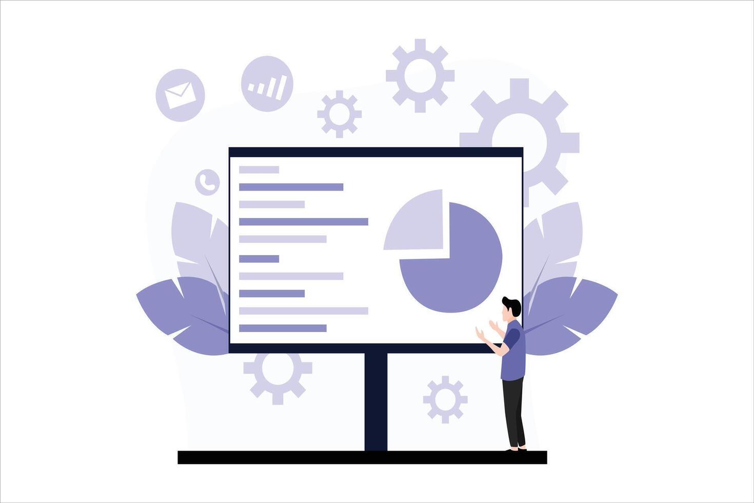 Finance Business Flat Design Illustration vector