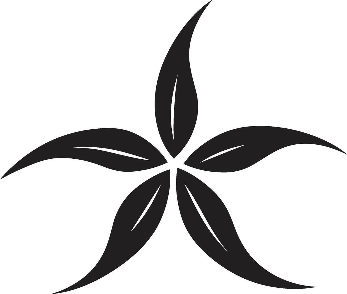 Elegant Starfish Essence Black Emblem Enchanting Seafloor Spirit Starfish vector