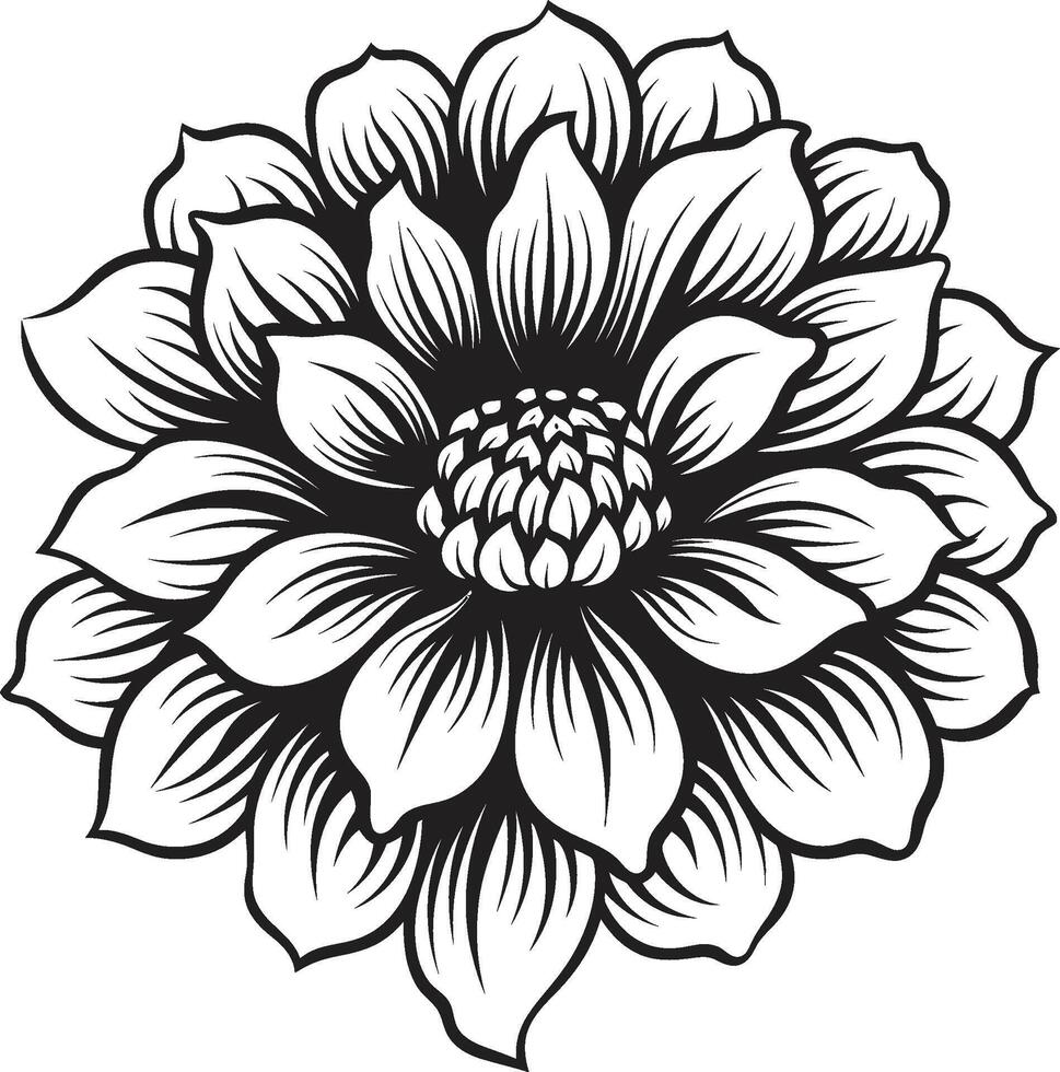 monocromo floración elegancia elegante logo Arte soltero flor minimalismo icono gráfico vector