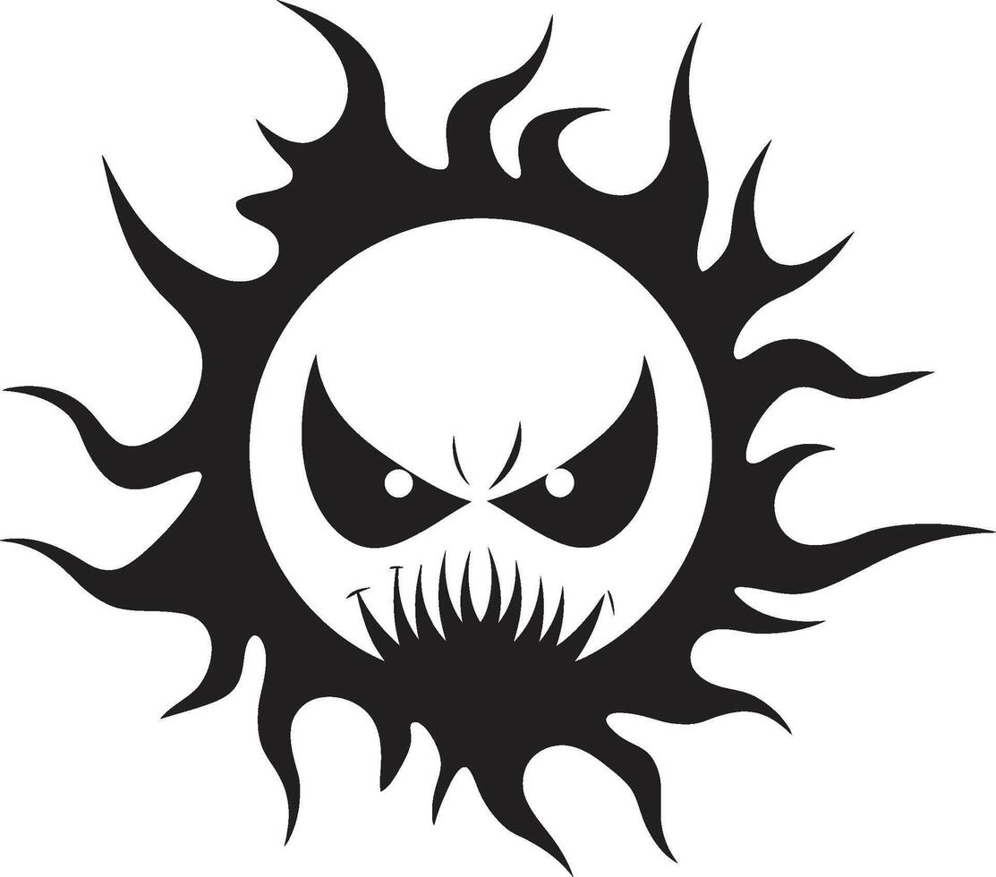 Eclipse of Wrath Angry Sun Infernal Blaze Black Sun Fury vector