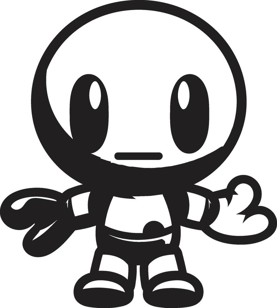 Dynamite Drone Black Emblematic Cute Bombing Droid Mascot vector