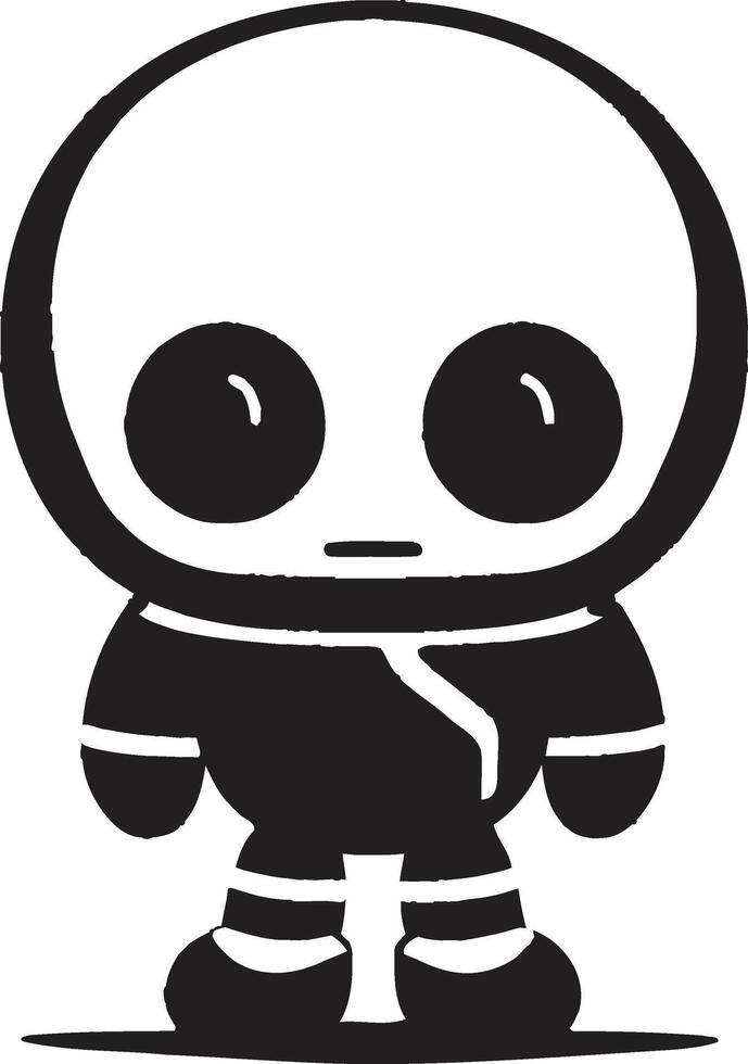 Cute Bombing Droid Emblem Blastastic Buddy ic Black vector