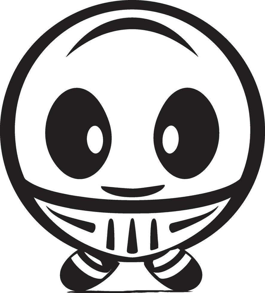 Bomber Bot Buddy Black Explodroid Mascot Emblematic vector