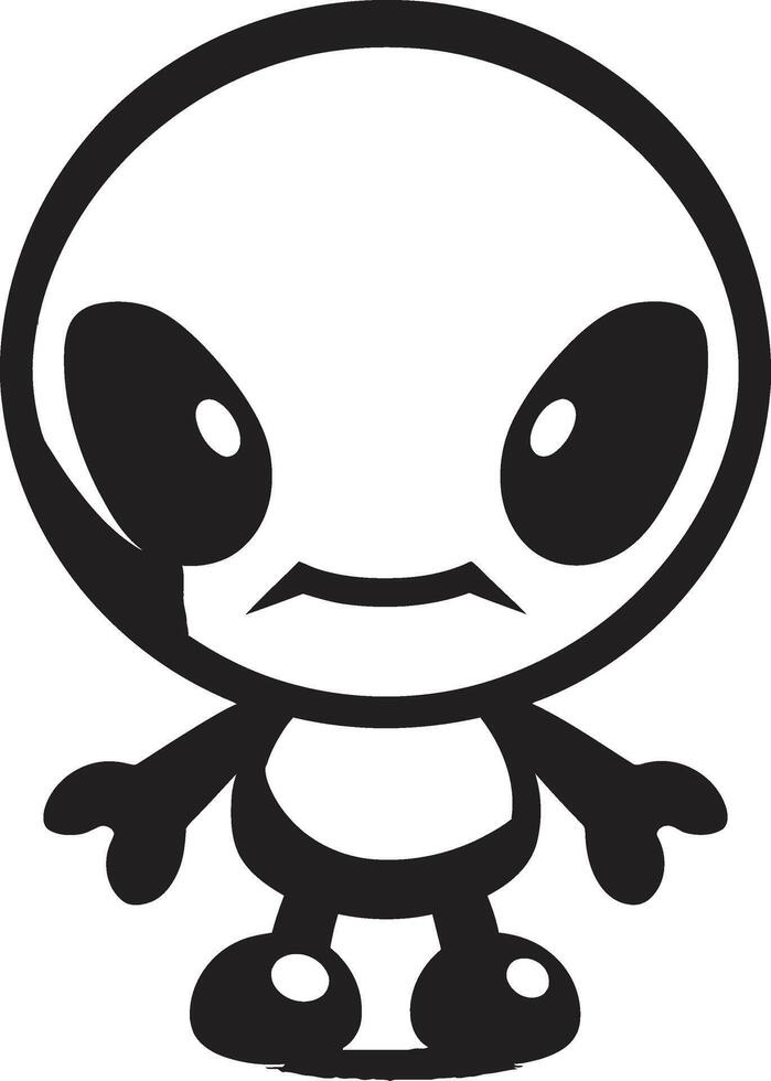 Dynamite Drone Cute Bombing Droid Black ic Emblem vector