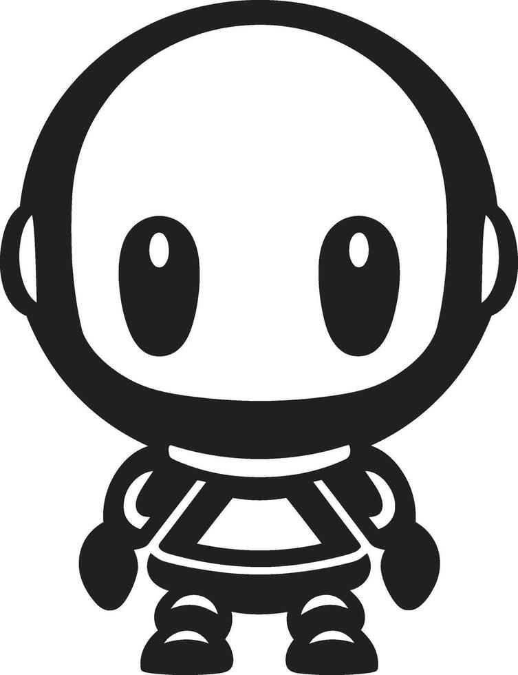 Dynamite Drone Black Emblematic Cute Bombing Droid vector