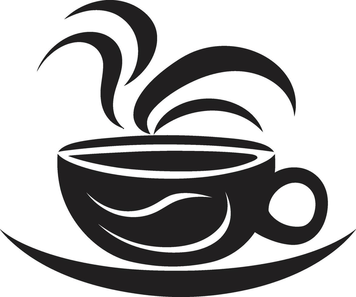 Sip and Enjoy Essence Black Coffee Cup Artistic Sip Perfection Black Coffee Cup vector