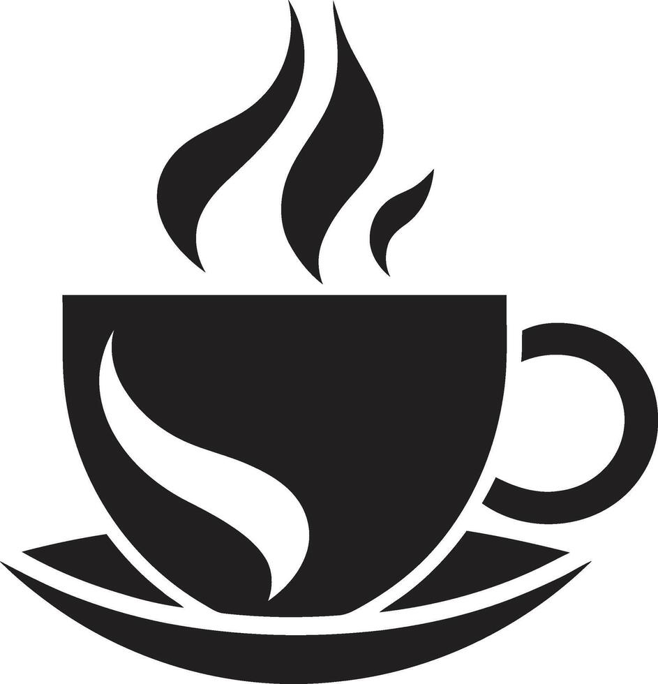 Sip and Enjoy Black Cup Aromatic Essence Black Cup vector