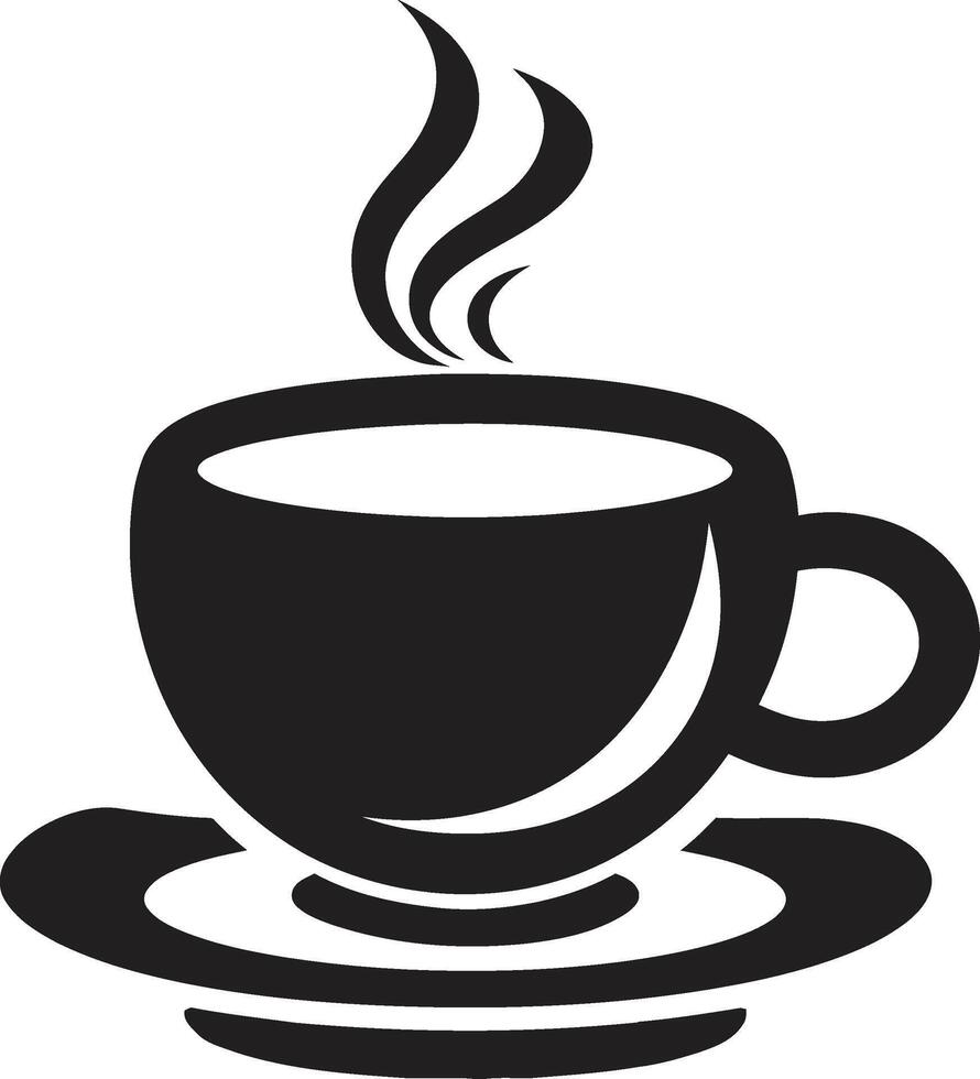Artistic Aroma Delight Coffee Cup in Black Savoring Simplicity Elegance Coffee Cup vector