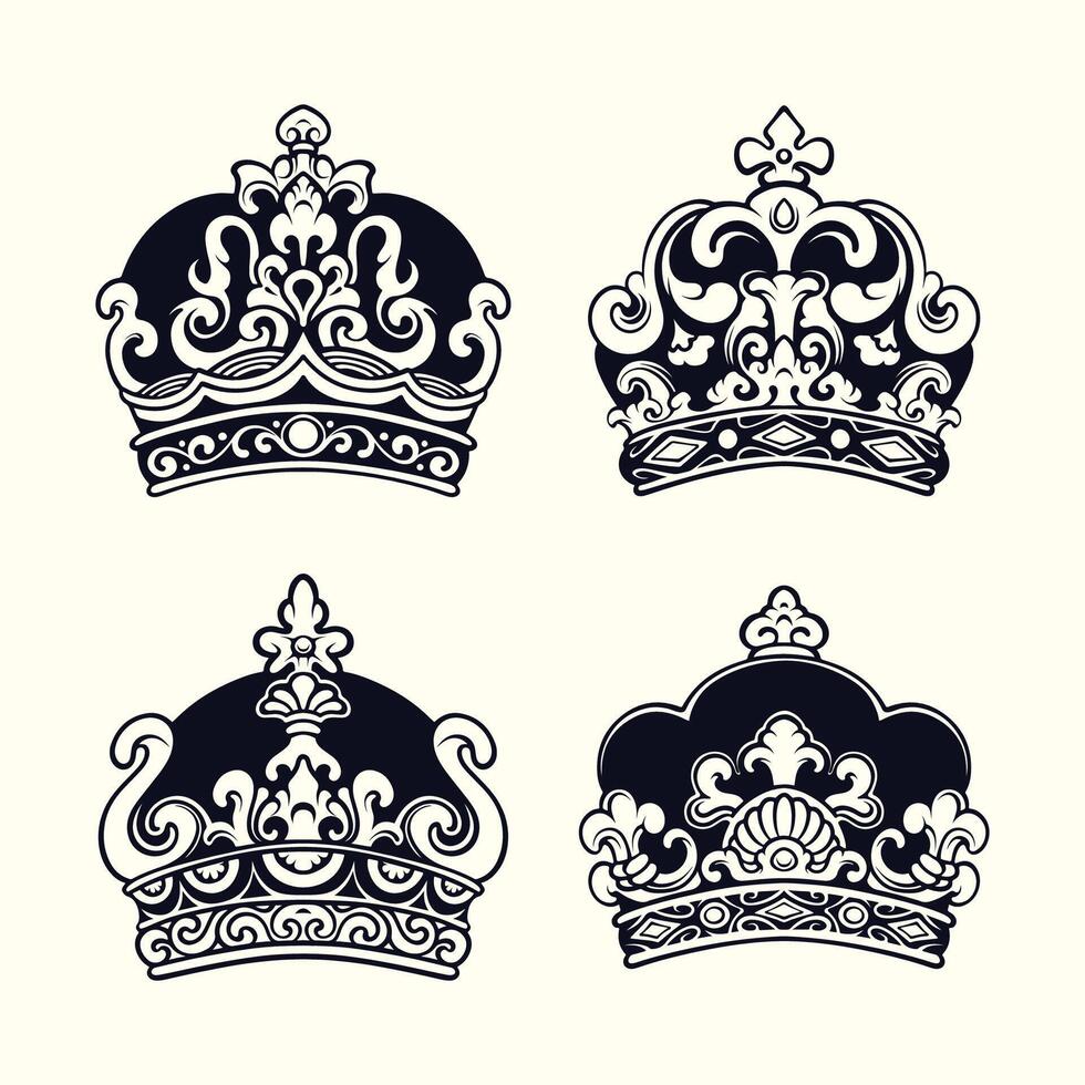 Logo Crown King art vector