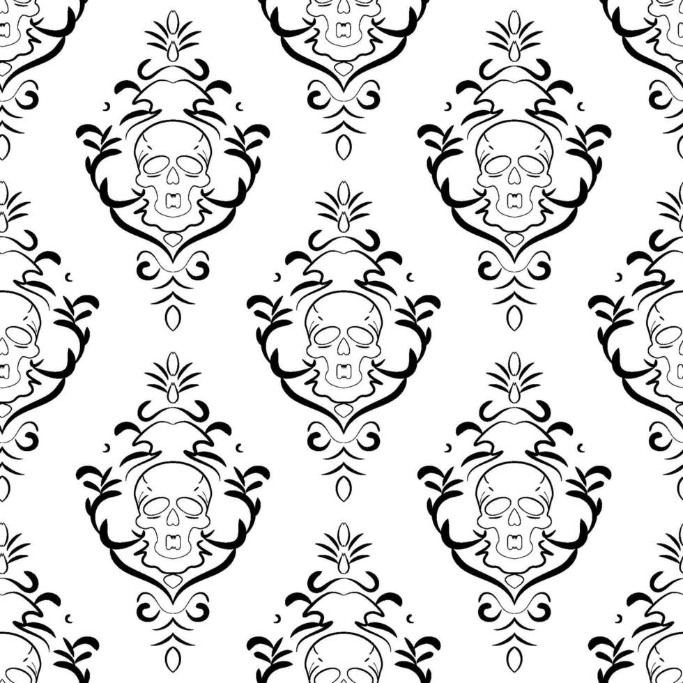 pattern with scull vector