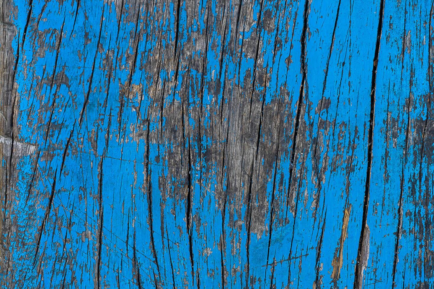 Vintage of old wooden with blue color background. photo