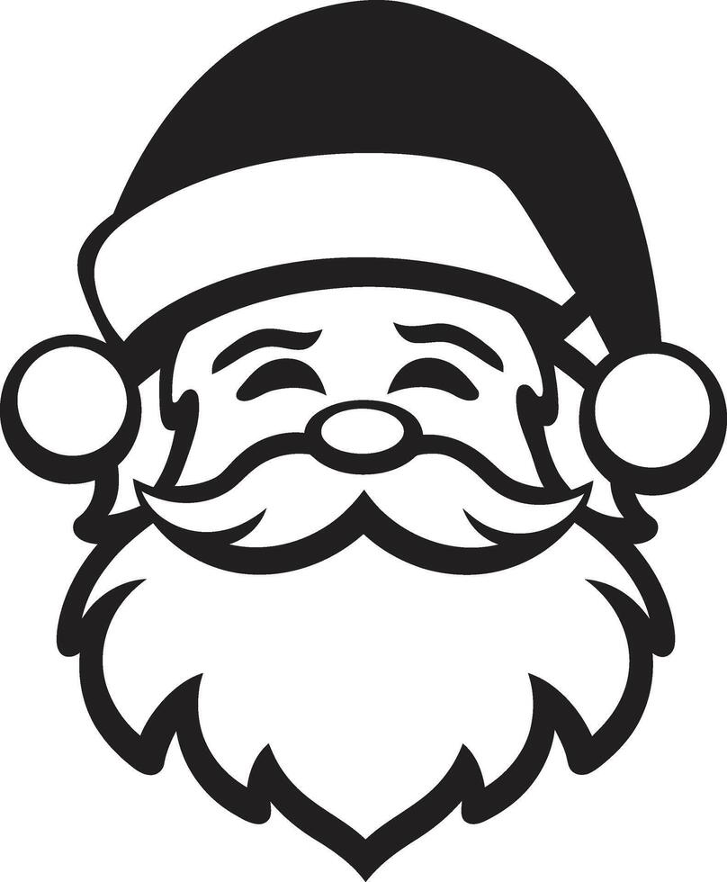 escarchado Papa Noel pavonearse frio elegante glacial Papa Noel vibraciones negro estilo vector