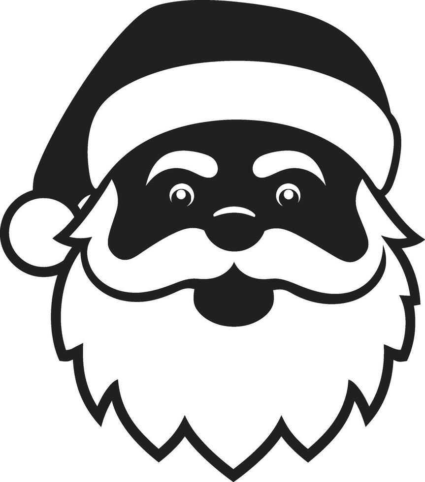 Icy Santa Vibes Black Style Arctic Kris Kringle Cool vector