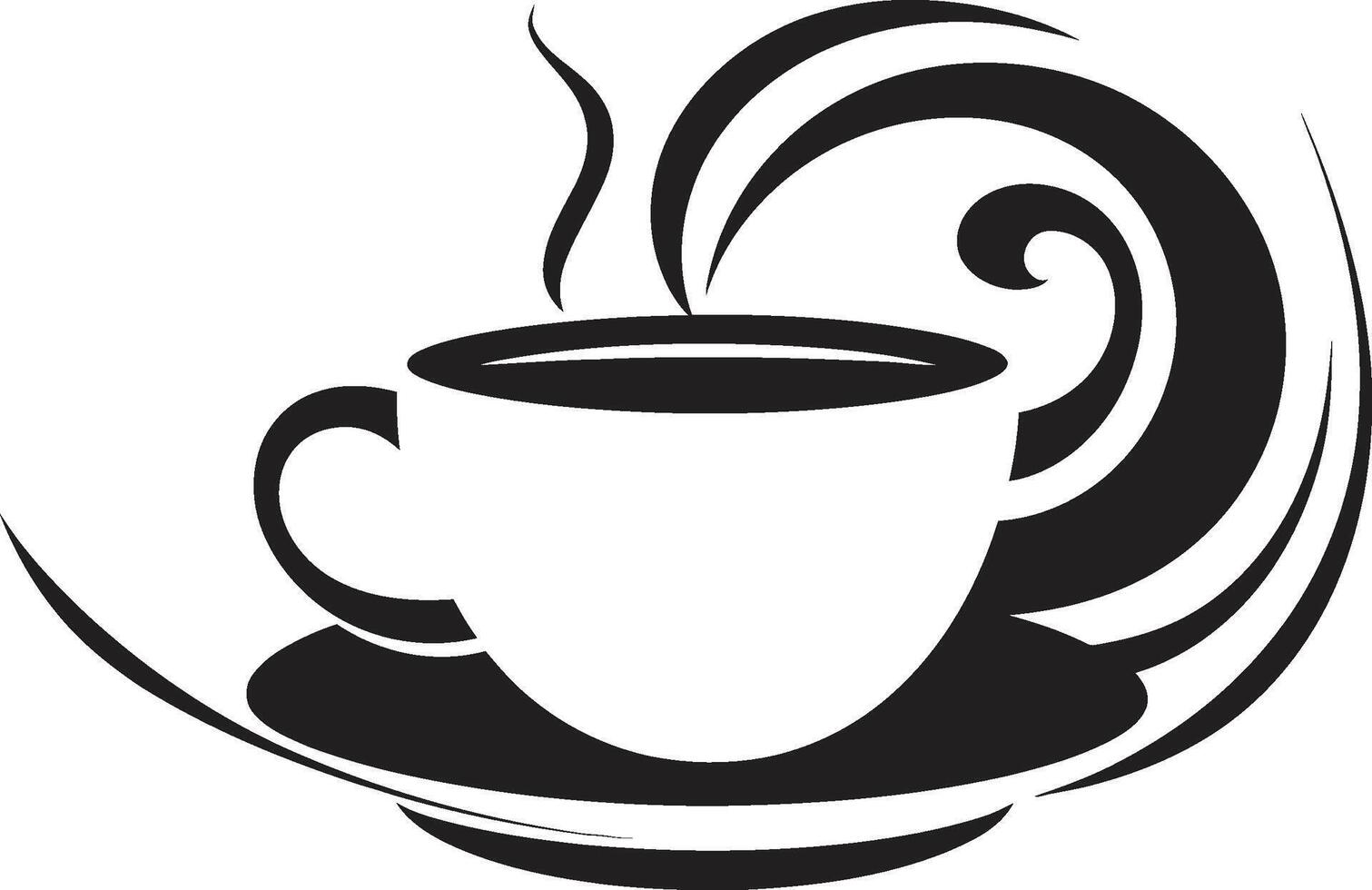 Sip and Savor Black of Coffee Cup Brewing Excellence Coffee Cup in Black vector