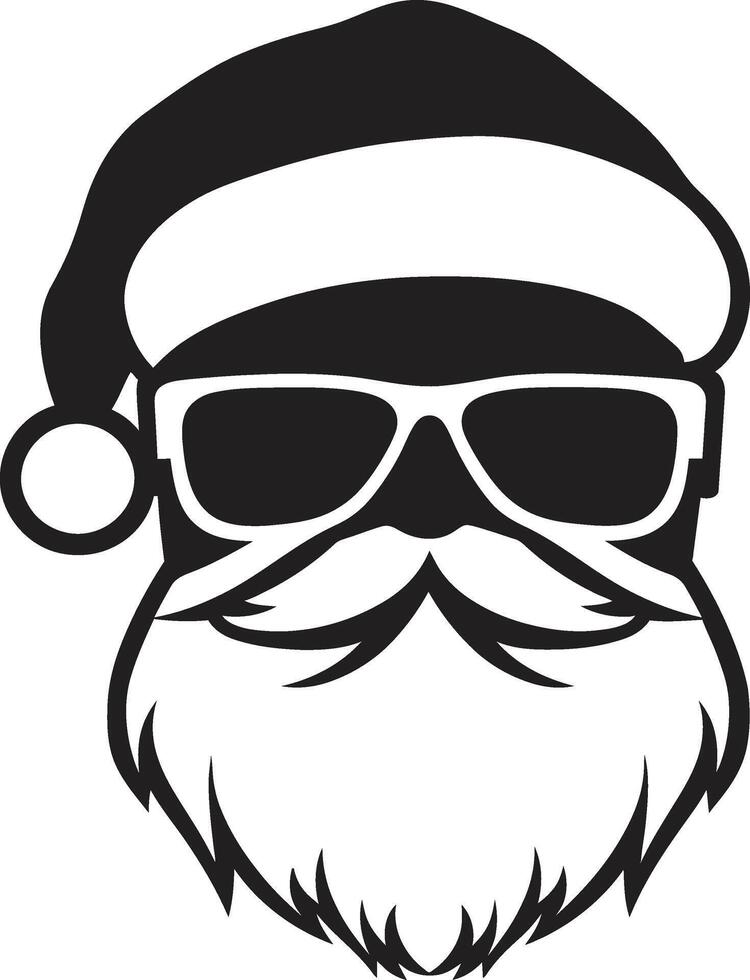 frío kris Kringle negro frio Papa Noel ártico espíritu Papa Noel negro frio vector