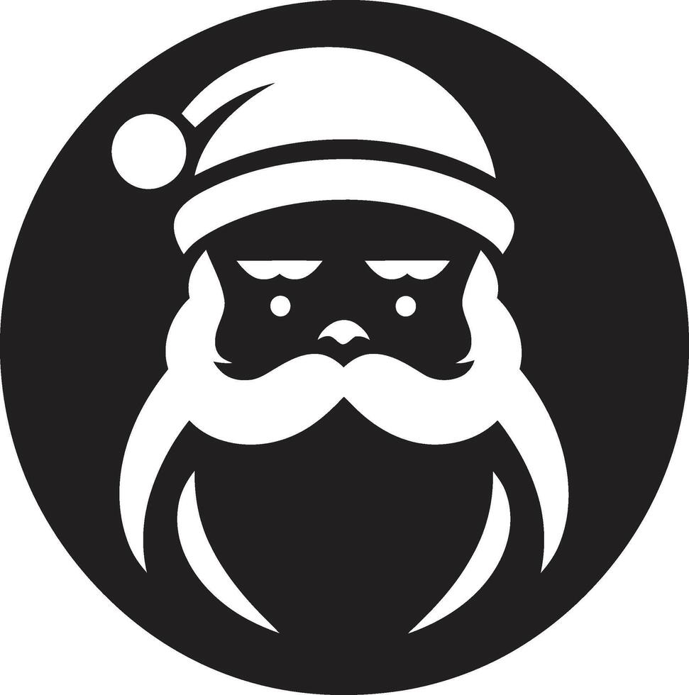 Slick Santa Style Cool Black Santa Polar Claus Appeal Black Santa Cool vector