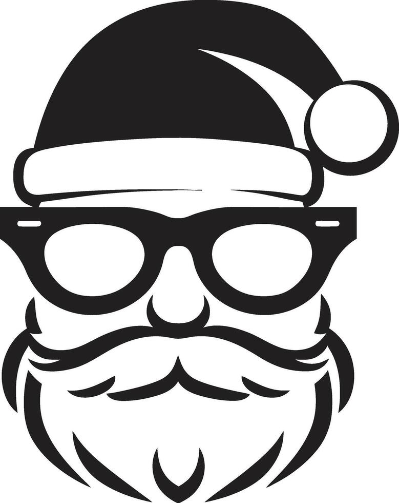 Chill Factor Santa Black Coolness Arctic Spirit Santa Cool Black Vibes vector