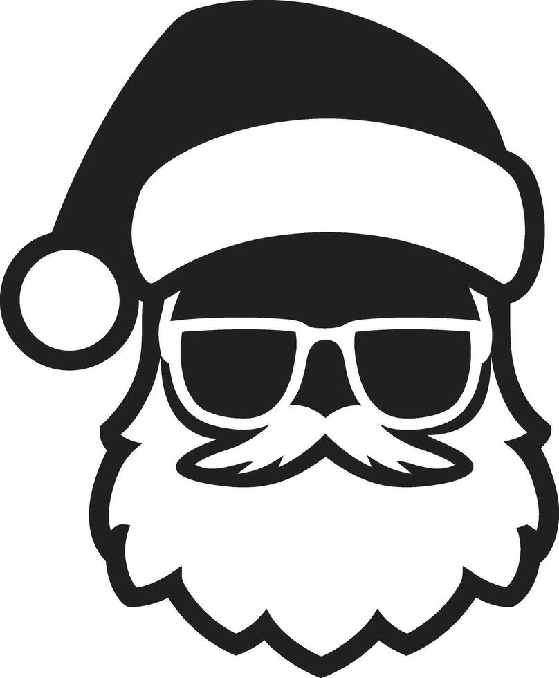 Chill Claus Appeal Cool Santa Black Frosty St. Nick Vibes Cool Black vector