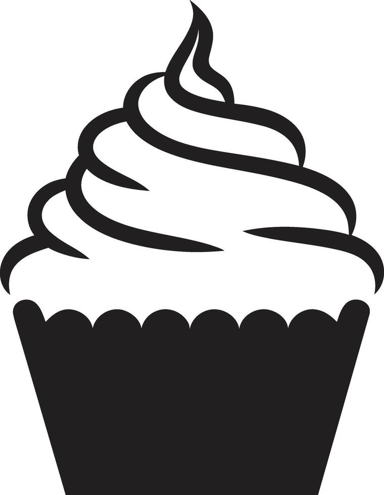 Baked Perfection Black Cupcake Divine Confectionery Cupcake Black vector