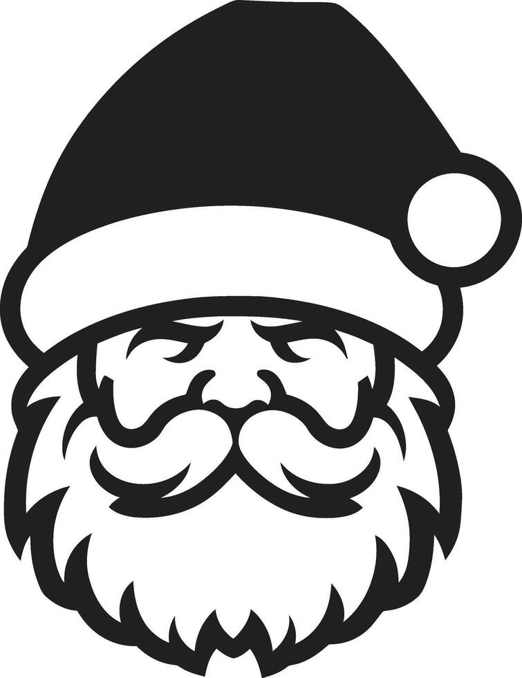 Arctic Spirit Santa Black Cool Santa Slick Santa Style Cool Black vector