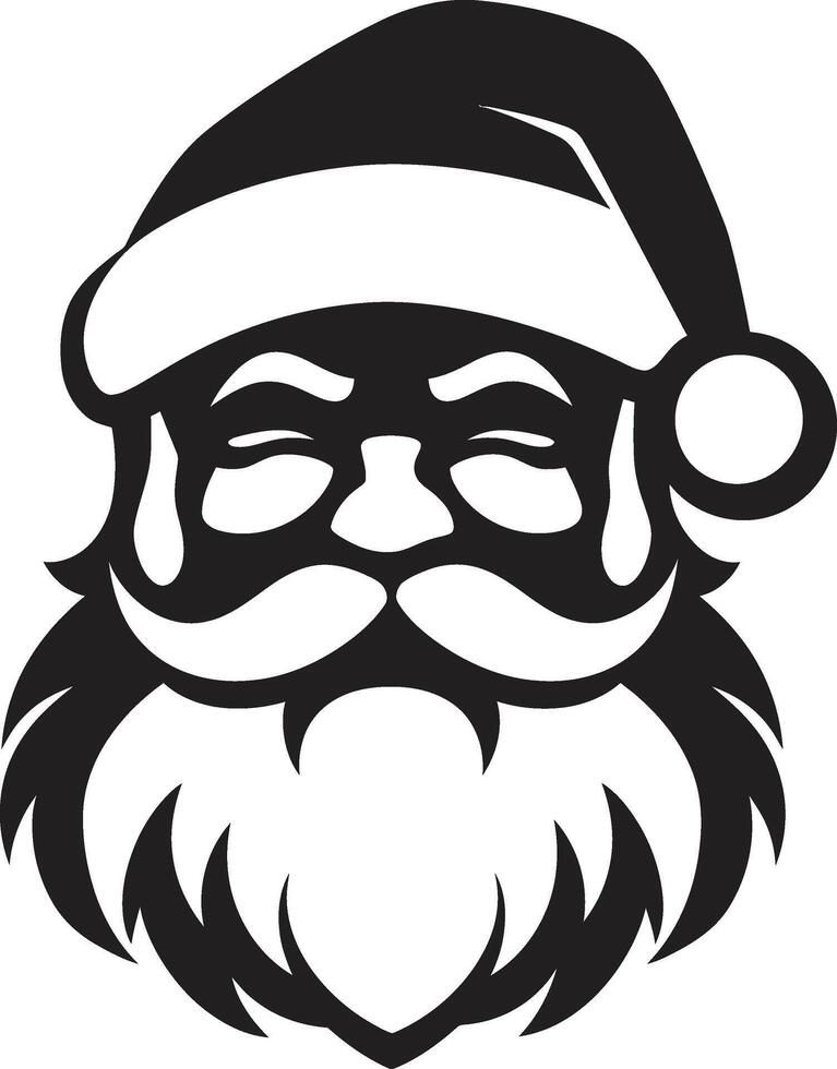 polar claus apelación negro frio Papa Noel frio Navidad ic negro frio Papa Noel vector